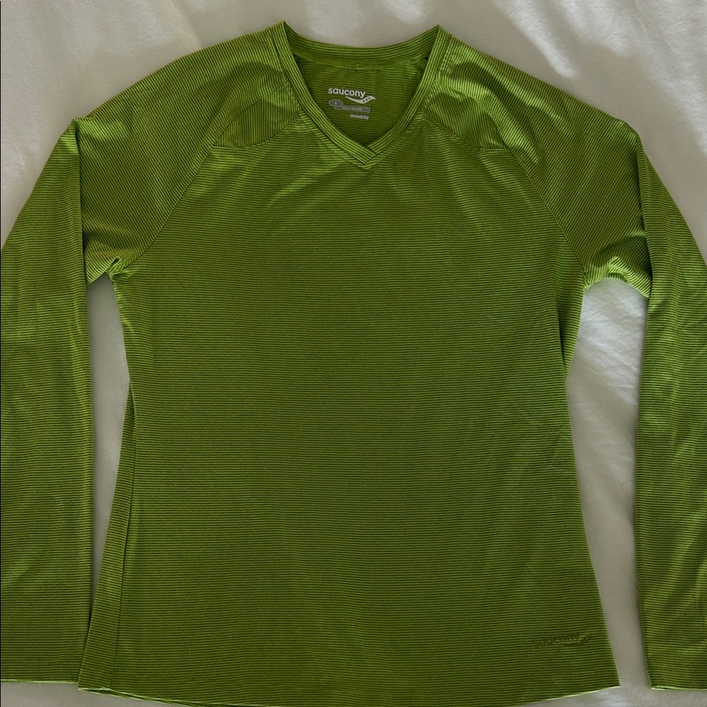 Saucony Women's V-Neck Long Sleeve Top - Lime